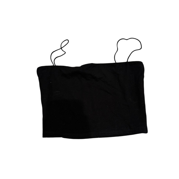 NWOT Cider Classic Crop Top Black Small - Picture 3 of 8